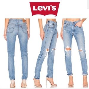 Levi’s 501 high waisted jeans distressed size 26